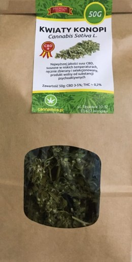 SUSZ KWIATY KONOPI CBD 50 G. CANNAMOS